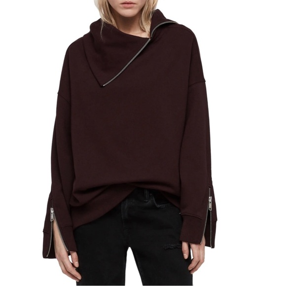 All Saints Sweaters - All Saints Dark Brown Turtleneck Sweater